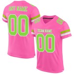 Custom Pink Neon Green-White Mesh Authentic Football Jersey Custom Pink Neon Green-White Mesh Authentic Football Jersey
