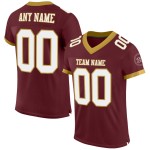Custom Burgundy White-Old Gold Mesh Authentic Football Jersey Custom Burgundy White-Old Gold Mesh Authentic Football Jersey