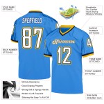 Custom Powder Blue White-Navy Mesh Authentic Throwback Football Jersey Custom Powder Blue White-Navy Mesh Authentic Throwback Football Jersey