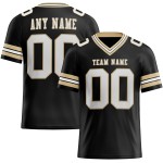 Custom Black White-Vegas Gold Mesh Authentic Football Jersey Custom Black White-Vegas Gold Mesh Authentic Football Jersey