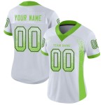 Custom White Neon Green-Navy Mesh Drift Fashion Football Jersey Custom White Neon Green-Navy Mesh Drift Fashion Football Jersey